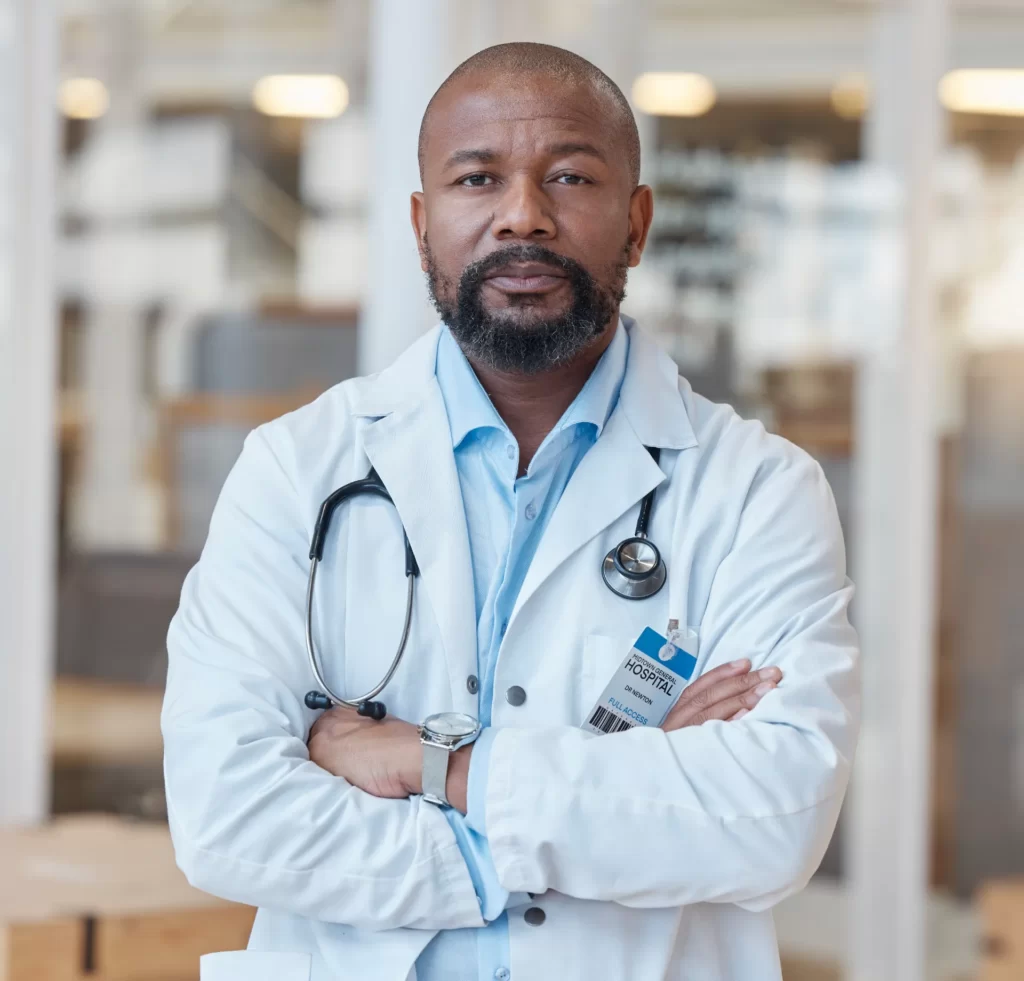 Licensed healthcare provider in a medical office